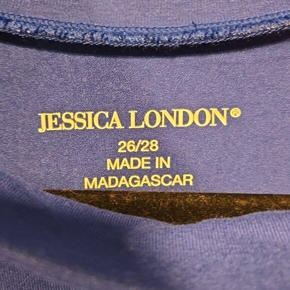 Jessica London plus size 26 blue mockneck top NWT - Picture 4 of 8